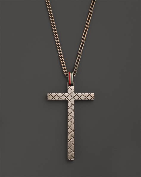 gucci necklace for men|designer cross necklace for men.